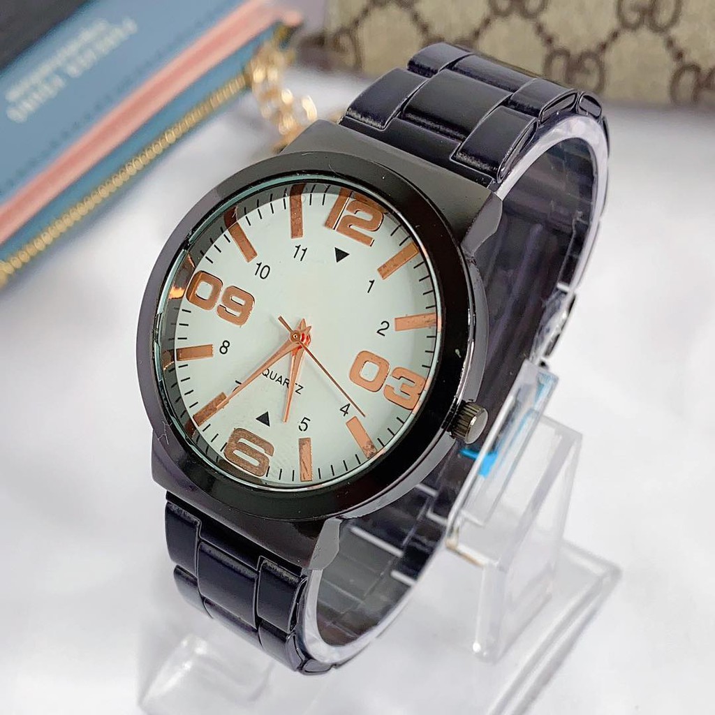 [Bayar Di Tempat]Jam Tangan Fashion Pria/Wanita/Pasangan rantai stainless 169