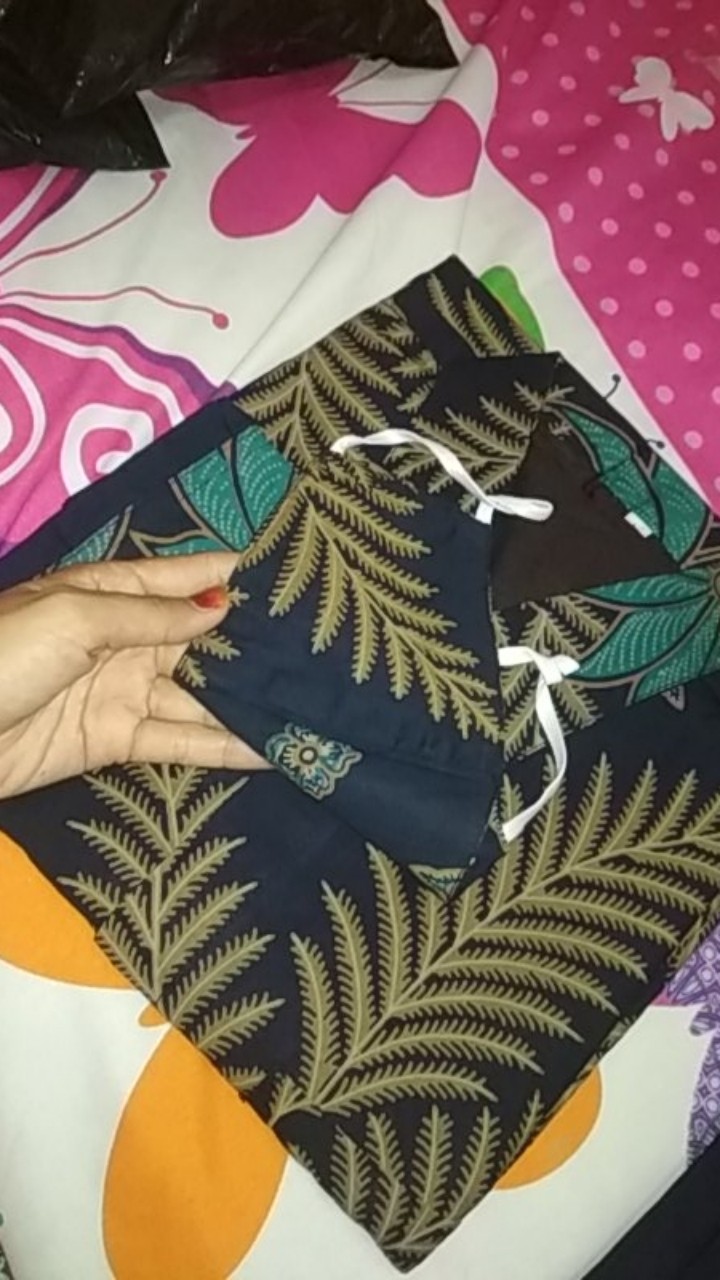 Ndoromesem Biru Batik Pra Lengan Panjang Lapis Furing Batik Solo