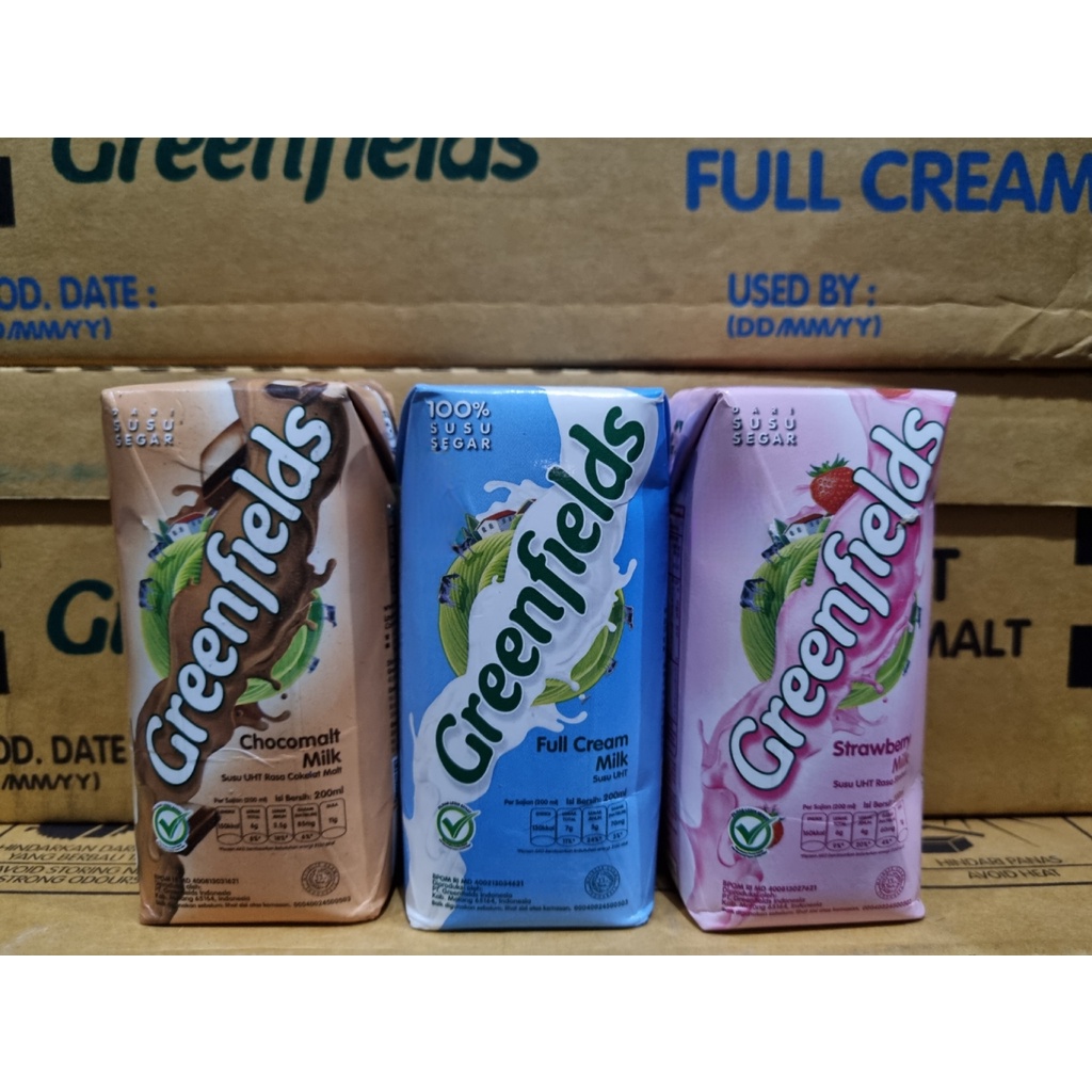 

Greenfields 200ml x 32 Coklat / Strawberry / Full Cream