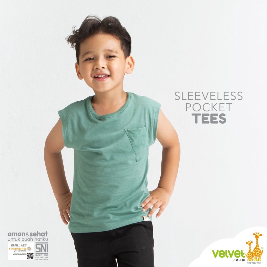 Velvet Junior Kaos Anak Laki-Laki - Sleeveless Pocket Tees