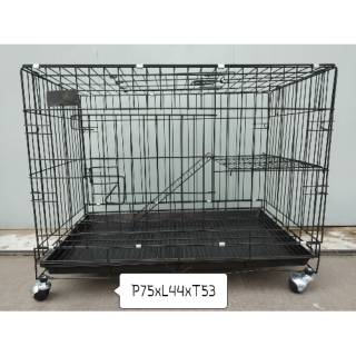  Kandang  Kucing  Kandang  Hewan 2 tingkat 75cm Roda Shopee 