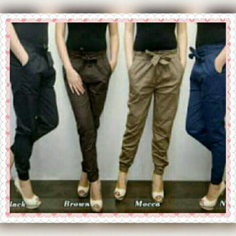 Jogger Pants Cotton Stretch For Ladies (Celana Jogger Katun Wanita)