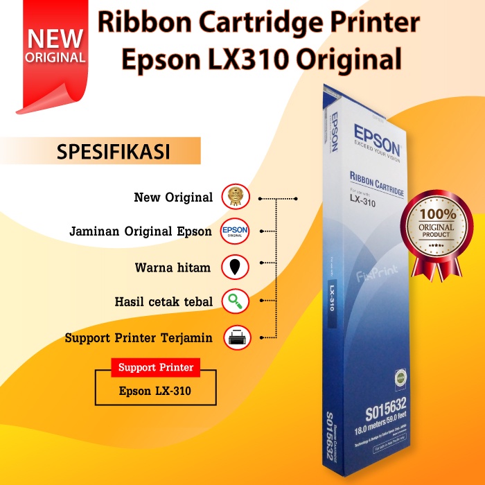 Epson Ribbon Cartridge / Pita / Tinta LX 310 LX310 Original