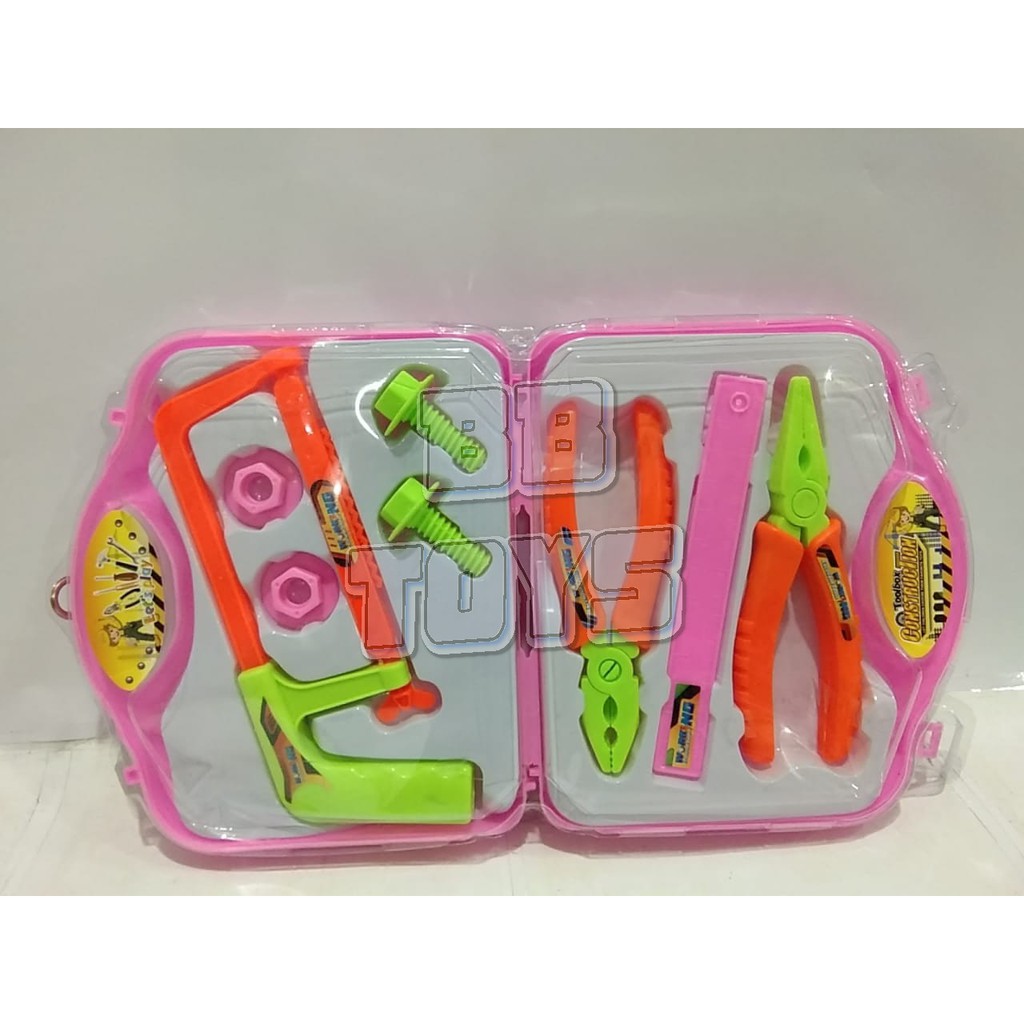 Mainan Edukasi  Anak alat Kontruksi - Tool set koper - FH220