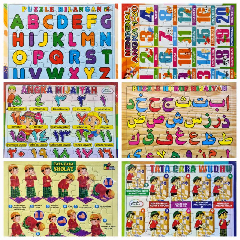 PUZZLE / PUZLE / PAZEL KARTON UKURAN BESAR 31 X 24 CM 30 KEPING - MAINAN EDUKASI ANAK - BONGKAR PASANG