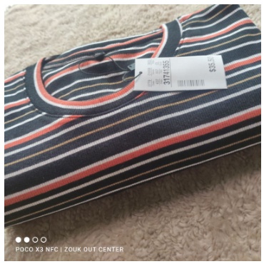 Turtleneck / Kaos Oblong Stripe / Unisex (Pria &amp; Wanita)