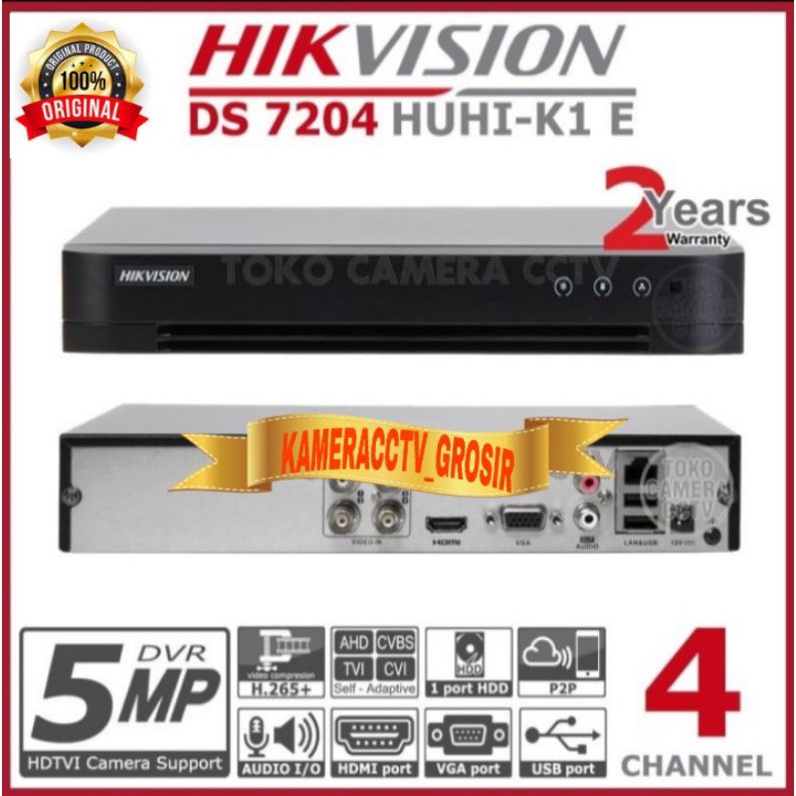 DVR HIKVISION 4 CHANNEL DS-7204HUHI-K1/E