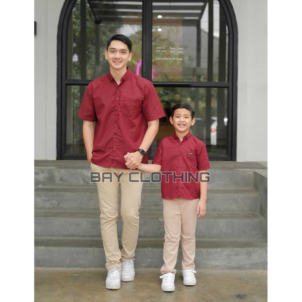 Kemeja Polos Couple Ayah Dan Anak