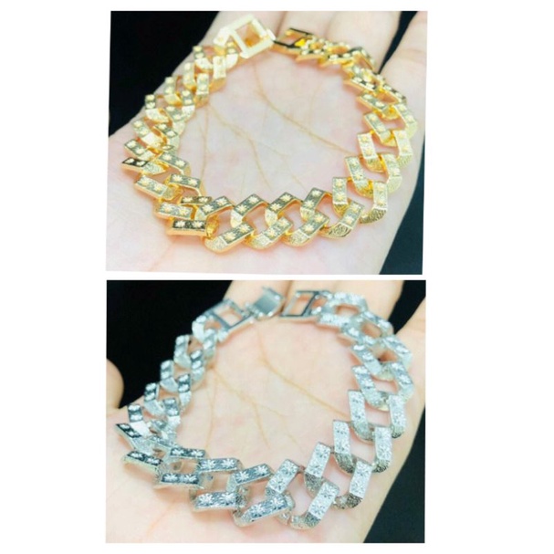 Ramk42. Gelang tangan xuping wanita lapis emas dgn mata zircon ukuran 18 cm