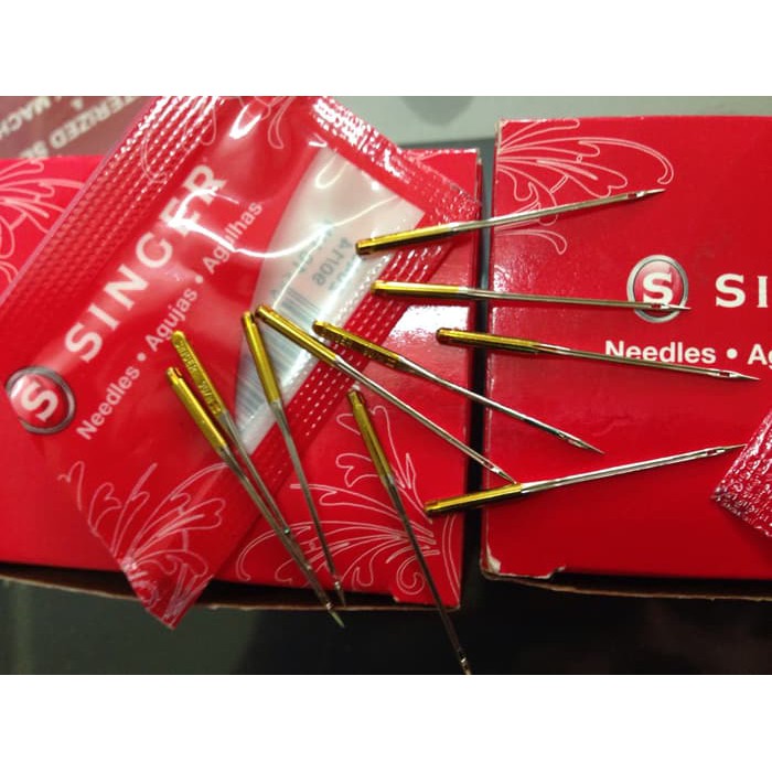 Jarum Kaos spandek Mesin Jahit Singer Portable Golden tip