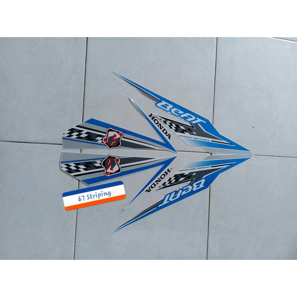 Striping Motor Honda Beat Cw 2018 white ORI