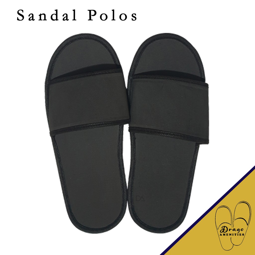 Sandal Hotel Putih Hitam POLOS 4mm 4 mm MINIMAL 20 Pasang murah bagus terima custom sablon