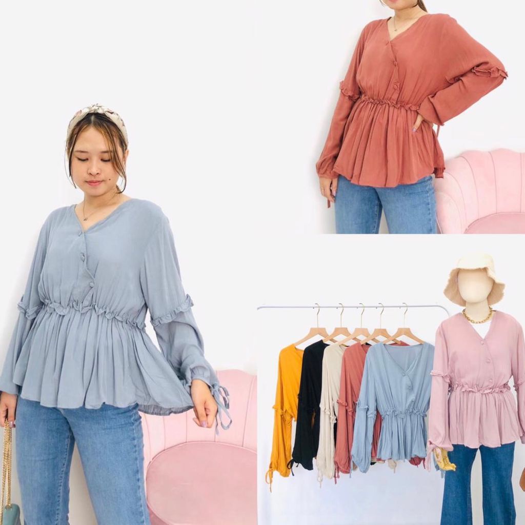 RAYON CRINKLE WRISTEE BLOUSE RAYON CRINKLE GA WRISTEE 110