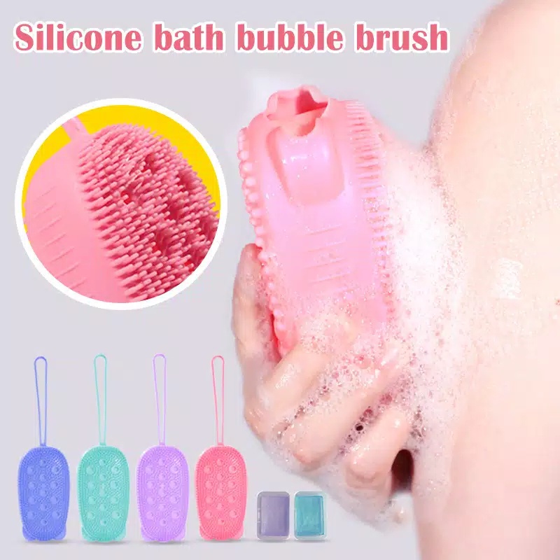hokkiterus21 Bubble bath brush silicon fast foaming spon mandi busa sikat daki pijit badan motif