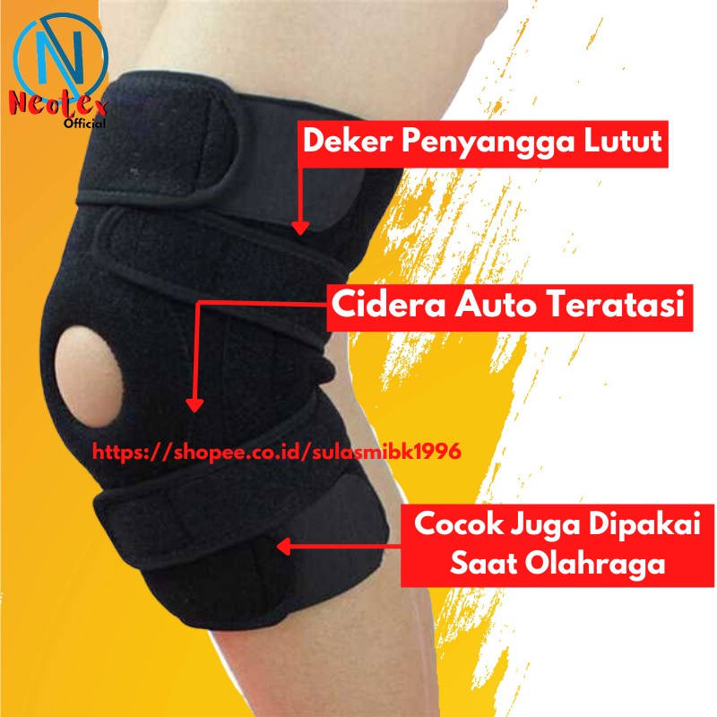 Deker Pelindung Lutut Dekker Penyangga Pengaman kaki Olah Raga Decker Penyanggah Lutut Voli Radang nyeri Sendi patella brace protector