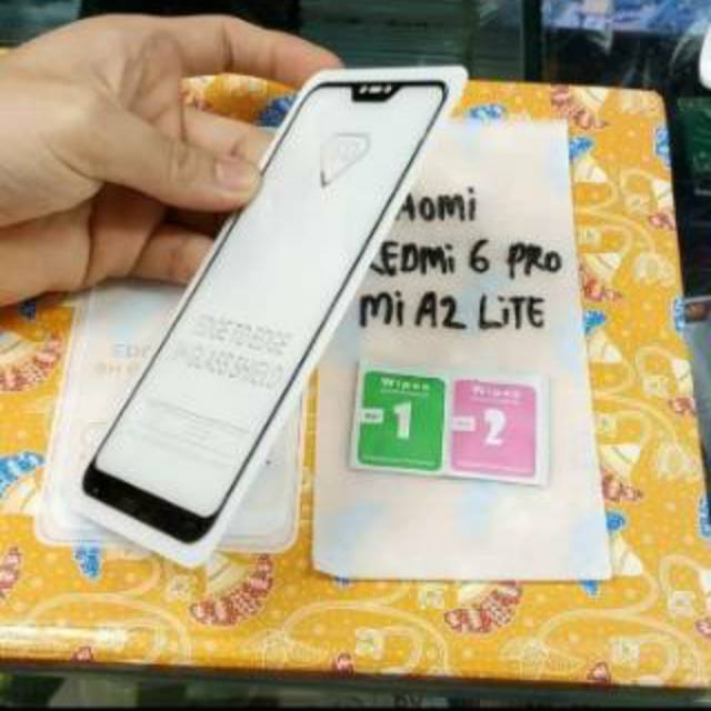 Tempered glass full xiaomi redmi 6pro mi a2 lite gorila glass full