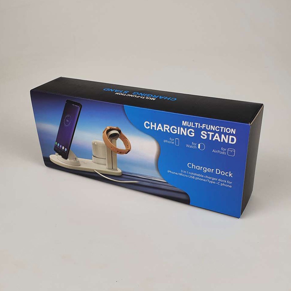 Wireless Charging Docking Station 3 in 1 for Smartphone - BXD-07A - White