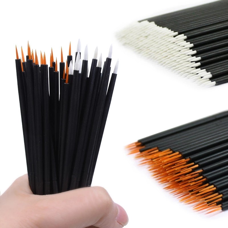 Eyebrow Eyelash Extension Brush /Eyeliner Makeup Brushes With Covers / Beauty Makeup Tools Wand Applicator For Make Up, Nails