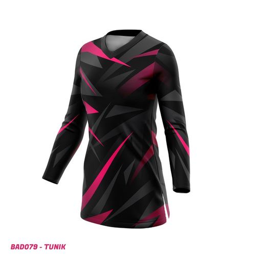 Kaos Baju Jersey Sepeda Gowes Tunik Wanita Lengan Panjang Dryfit Full Printing BAD159