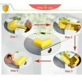 pelindung sudut meja silikon tebal dengan sticker 3m