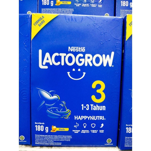 180GR Lactogrow 3 rasa Madu Susu Anak Usia 1 - 3 Tahun