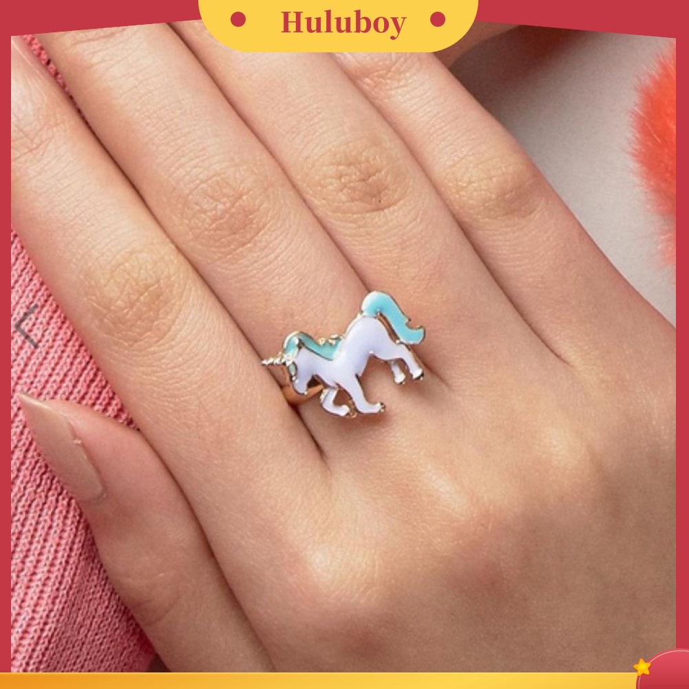 Hu Hu Hu Hu Hu Alat Bantu Pasang Kacamata♡ Cincin Enamel Model Kartun Dongeng Untuk Wanitaanak Perempuan