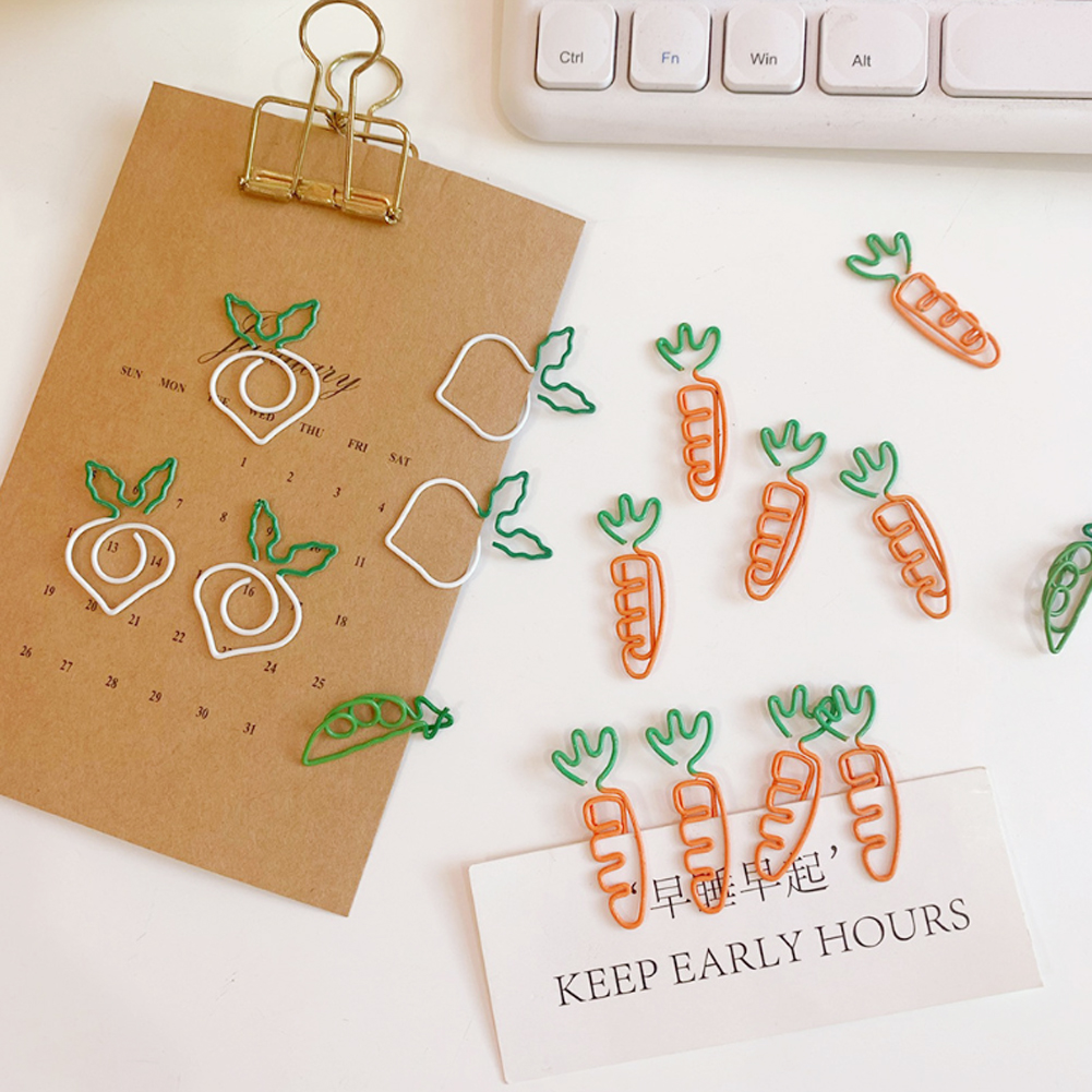

Klip Kertas Logam Berbentuk Wortel Kawaii Bookmark Warna Sayuran Kreatif Lucu Kartun Perlengkapan
