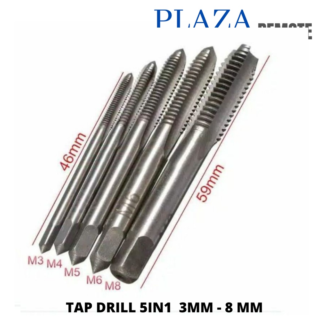 HAND TAP TAB SNEI Pembuat /perbaikan slek Set Mata Bor Tap Metrik M3 - M12