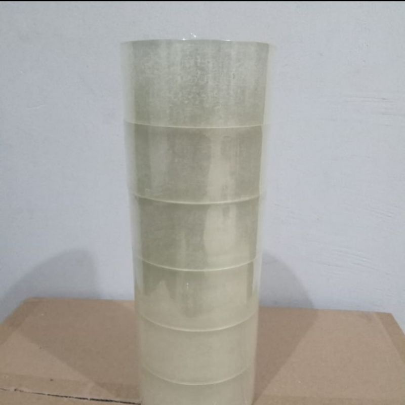 

lakban bening/coklat 2 inci(1 roll isi 6) lakban perekat isolasi