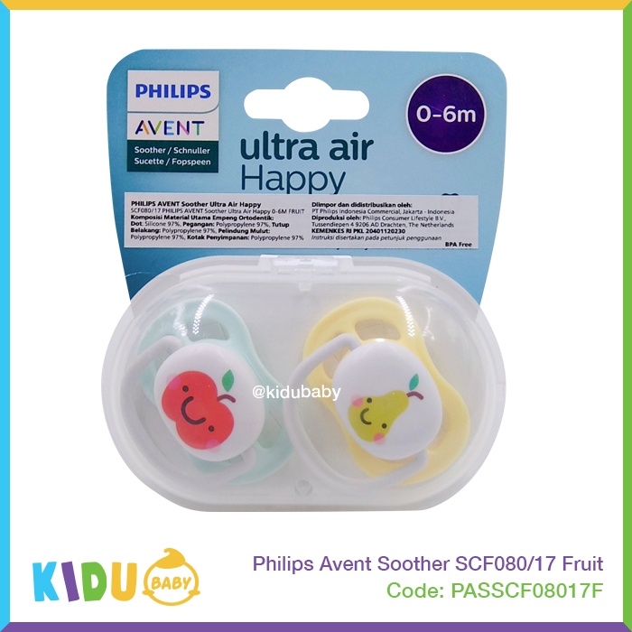 Philips Avent Soother SCF080/17 Fruit Empeng Bayi Kidu Bayi