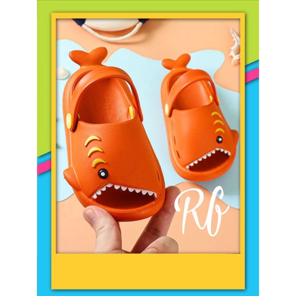 sandal import anak/ sandal hiu anak/ sandal Baby Shark RF