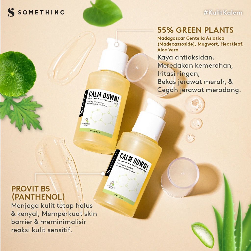 BPOM SOMETHINC Calm Down! Skinpair R-Cover Ampoule Madagascar Centella Asiatica Essence