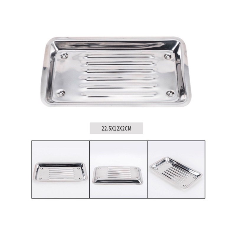 Dental tray SEKAT stainless steel tray alat gigi neirbeken nierbeken alas baki instrumen instrument dokter gigi nierbekken beirbekken