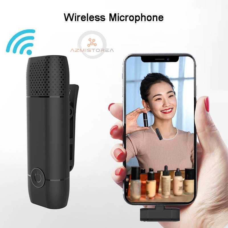Microphone Wireless Clip On Mic Hp Vlog Youtuber Portable Mic For Android USB Type C - M9
