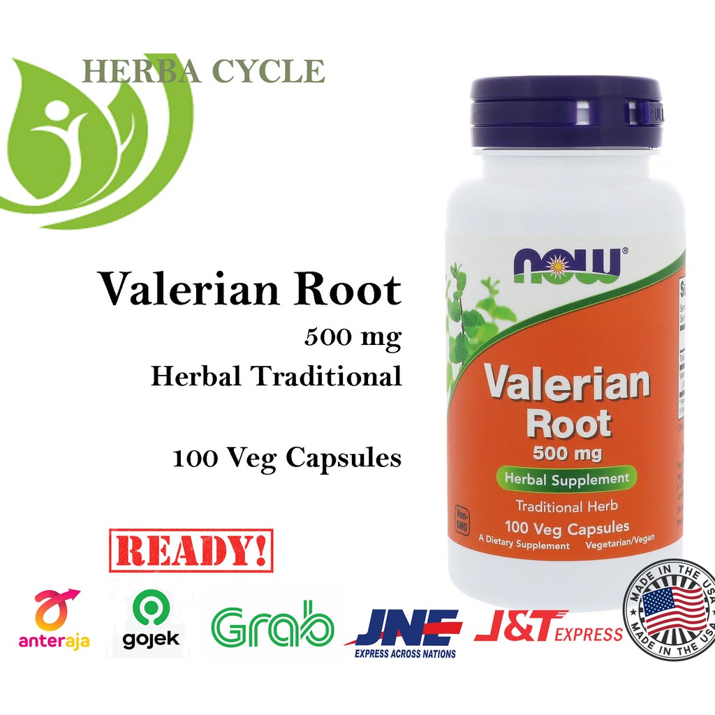 Now Foods Valerian Root 500 mg 100 Veg Cap ORI USA Now Valerian Root Tidur lelap