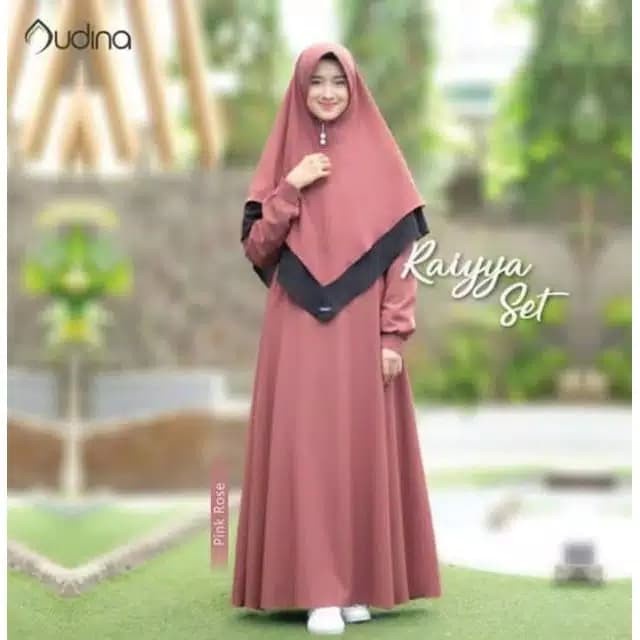 baju gamis wanita Gamis Syari Wanita Dress Maxi Jubah Fashion Muslim Gaun Muslimah - Merah Muda baju