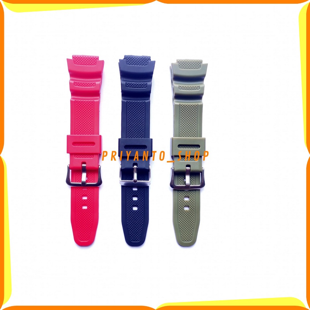 STRAP TALI JAM TANGAN CASIO W218H W 218H BONUS PEN RUBBER WATCH