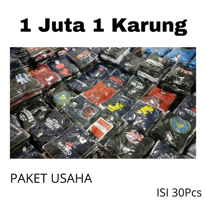 PAKET USAHA kaos distro original baju pria murah katun combed 30s