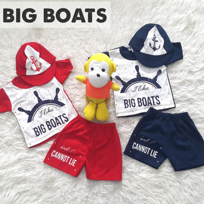 TERMURAH Baju Setelan Anak Bayi Laki-Laki Set Topi BERKUALITAS