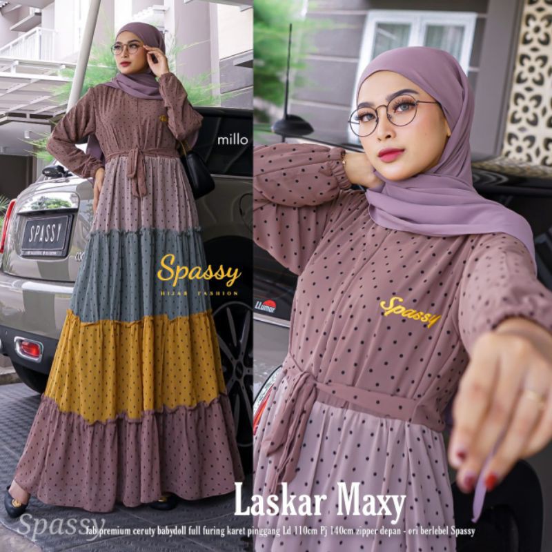 LASKAR DRESS SYARI ORI BERLABEL SPASY