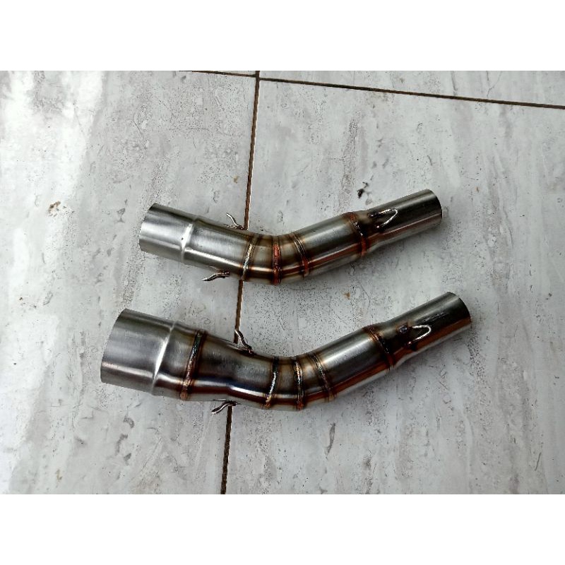 pipa knalpot leter s inlet 38 mm dan 50 mm beat fi pop karbu street spacy Scoopy fi Xeon GT karbu rc