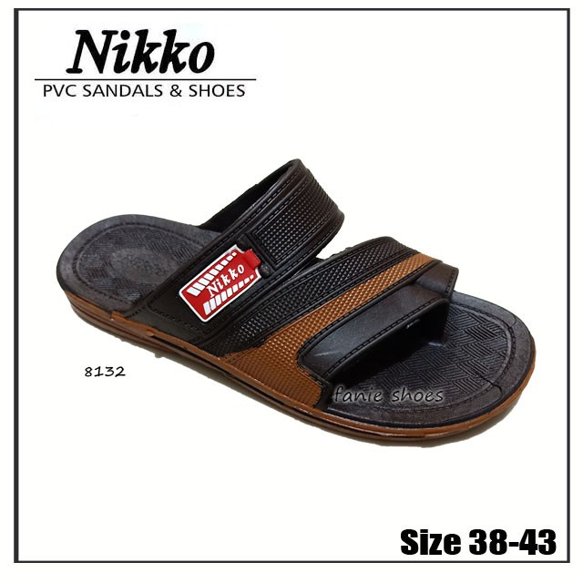 Nikko 8132 38-43 M-XL Sandal Pria Karet Sehari-hari / Sandal Santai / Sandal Bapak