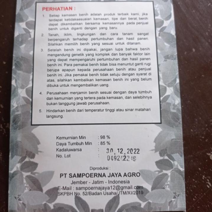 Oke Price.. Benih semangka non biji bulat Radja