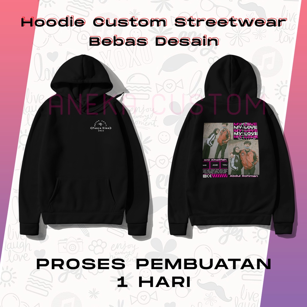 Hoodie Custom Streetwear / Hoodie Custom Bebas Foto