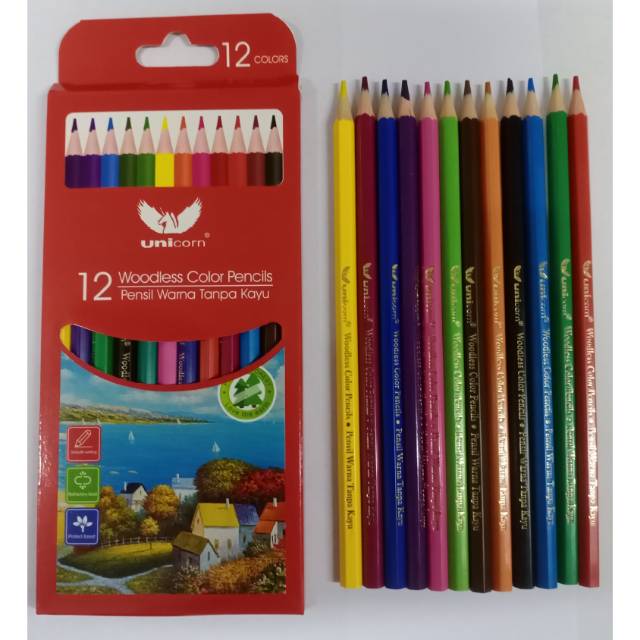 

Pensil warna / pensil warna murah / pensil warna bagus (woodless) tanpa kayu