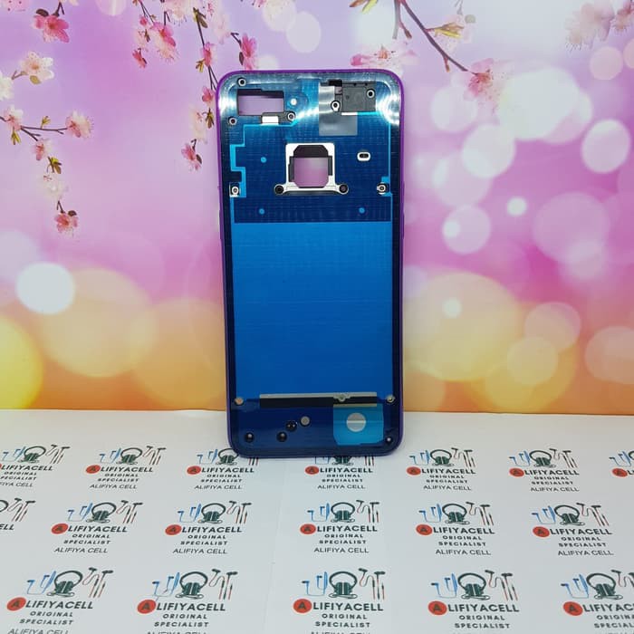 Bazel Oppo F9 Bezel frame lcd oppo F9 Original 100% Tulang Pinggir Midle Palte - Hitam