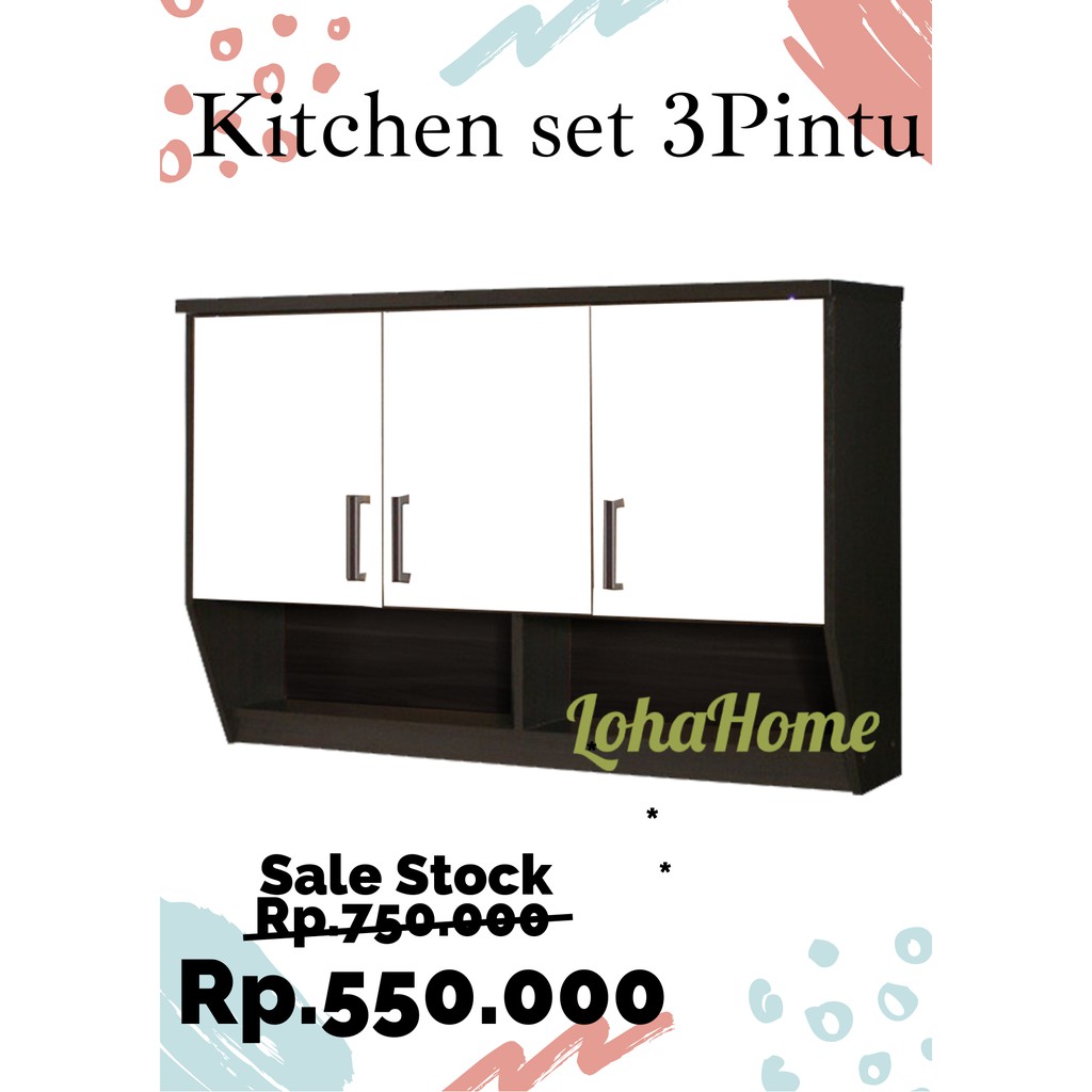 kitchen set atas 3 pintu