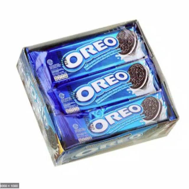 

Oreo biskuit rasa vanila 28,5gr/kotak isi 12pcs