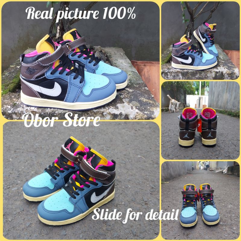 sepatu basket anak nike air jordan 1 retro hight  tokyo bio hack  2020