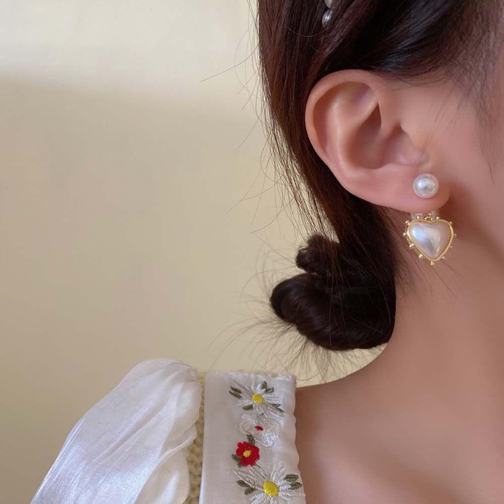 [Elegan] Anting Pejantan Temperamen Sederhana Elegan Perempuan Geometris Aksesoris Telinga Korea Ear Stud